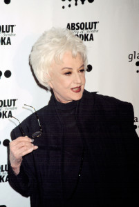 Headshot of Golden Girl sit com star and LGBT supporter, actress Bea Arthur, attending a GLAAD Media Awards.