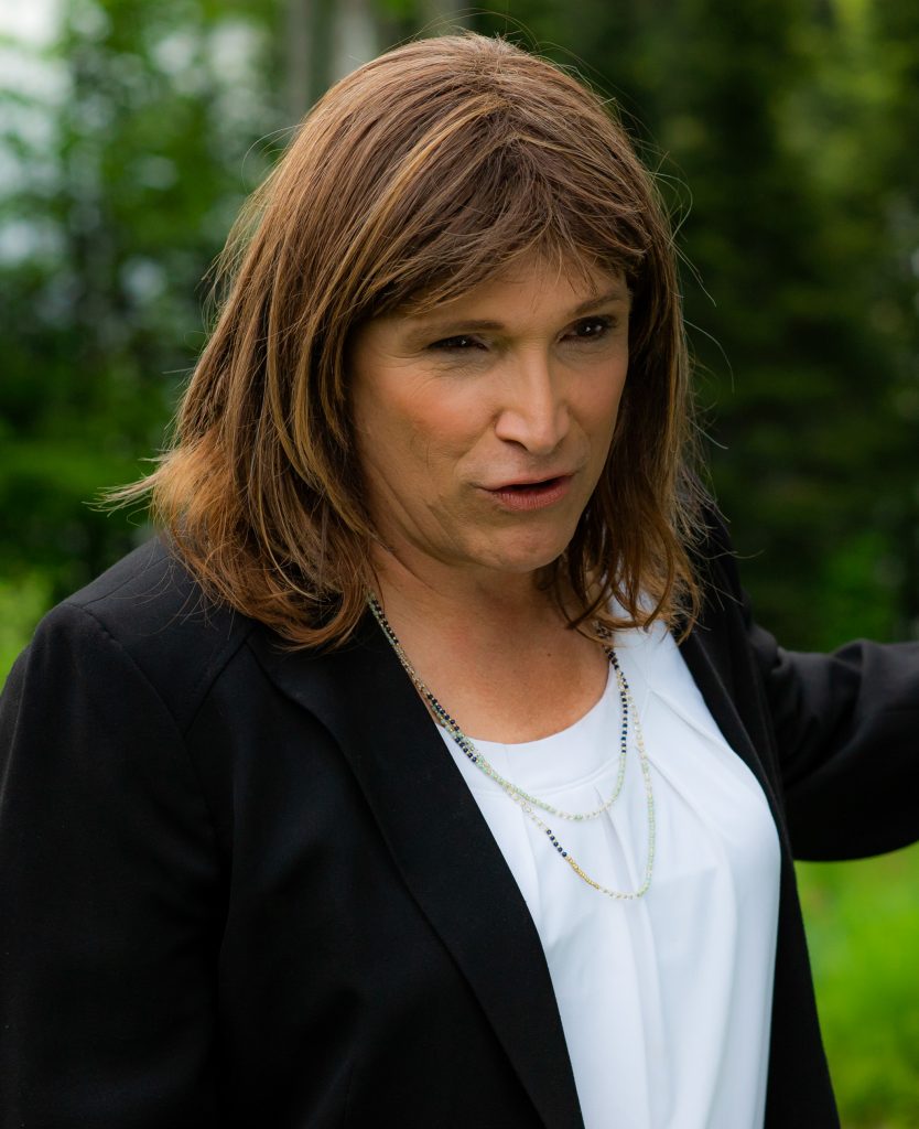 A photo of Christine Hallquist, a trans woman who won the 2018 Democratic nomination for Governor of Vermont.