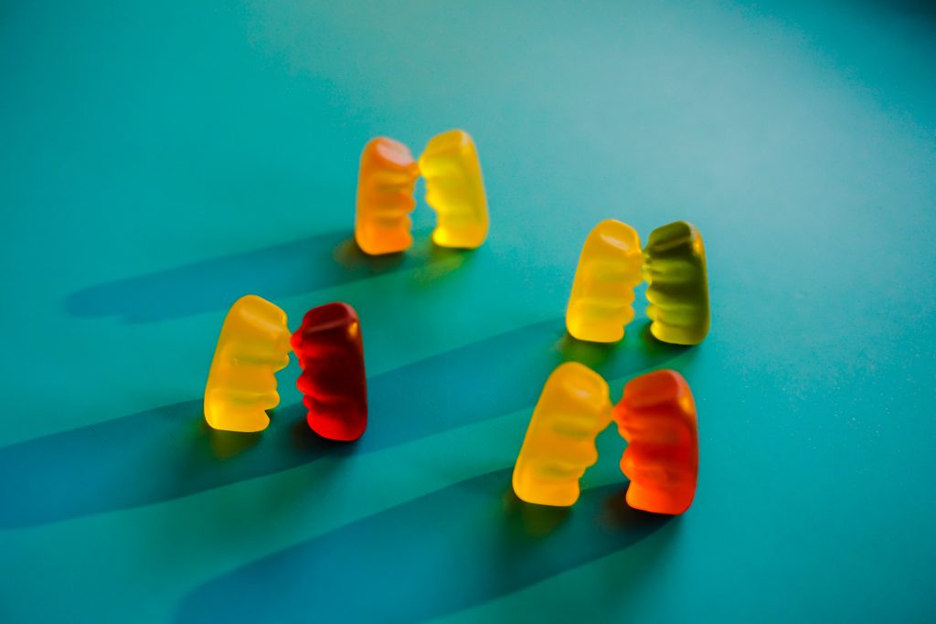 gummy bears representing sex education and relationships